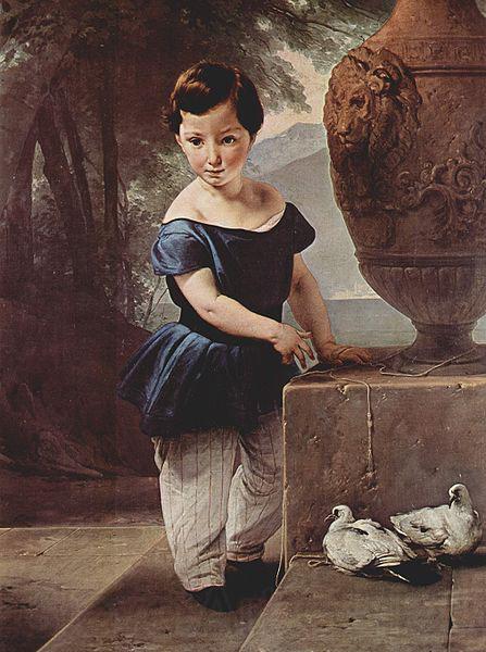 Francesco Hayez Portrat des Don Giulio Vigoni als Kind. Germany oil painting art